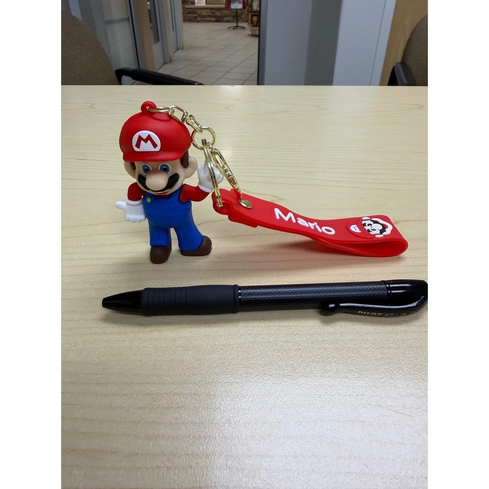 Super Mario 3D Figure Keychain Red Wrist Strap Bag Charm Video Game Accessory - Picture 2 of 3